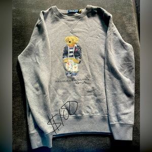 Polo Bear Fleece Sweatshirt Andover Heather